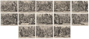 Christ, Saint Paul et les douze apôtres - Louis Hayet