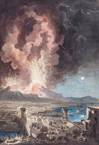 Éruption du mont Vésuve, Italie, en 1779