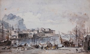 Vue du port de Palerme, 1777
