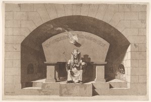Tombe avec la Mort trônant en sphinx, vers 1779-84