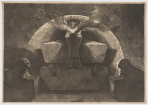 Tombe avec la Mort debout - Louis Jean Desprez