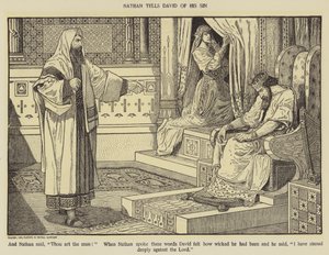 Nathan raconte à David son péché - Louis John Rhead