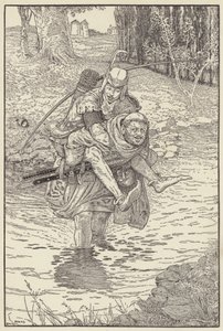 Le frère prit Robin sur son dos - Louis John Rhead