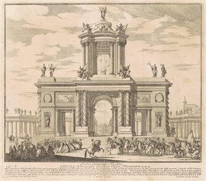 La Seconde Machine pour la Chinea de 1745 : Arc de triomphe pour le retour du roi Charles de Bourbon à Naples