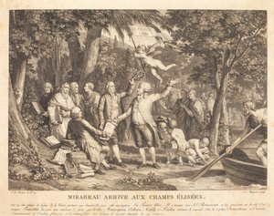 Mirabeau arrive aux Champs-Élysées - Louis Joseph Masquelier after Jean Michel Moreau