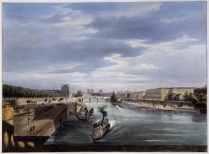 Le pont Royal - dans « Paris en 1837 » par Arnout - Louis Jules Arnout