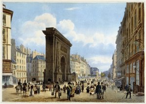 La porte de Saint-Denis - dans "Promenade dans Paris et ses environs", conçu par Jacottet et Benoist, vers 1840