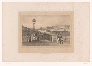Vue du Palais du Louvre depuis le Pont Neuf - Louis Julien Jacottet