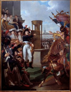 Napoléon Bonaparte (1769-1821) proclamant la République cisalpine à Milan le 9/07/1797