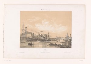 Vue du port et du château de Brest