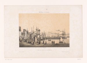 Vue du port de Cherbourg