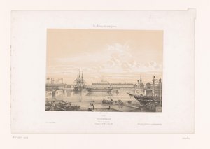 Vue du Bassin Napoléon III au port de Cherbourg (La France de nos jours)