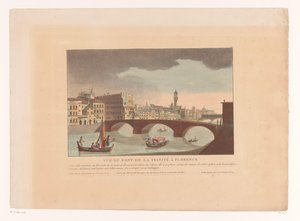 Vue du Pont de la Trinité à Florence (Vues de villes en Italie, Espagne et Égypte)