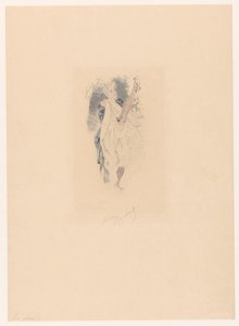 Danseuse de cancan avec jambe levée (La série) - Louis Legrand (signed by artist)