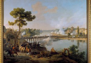 Le général Bonaparte donne ses ordres à la bataille du pont de Lodi (10 mai 1796) pendant la première campagne d