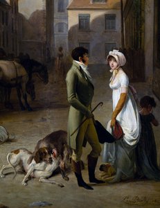 Arrivée de la diligence dans la cour des Messageries