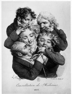 Consultation avec des médecins, par Louis Boilly