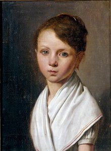 Portrait de Berthe Juliette Dubois enfant (1797-1849). Peinture par Louis Léopold Boilly (1761-1845) XIXe siècle