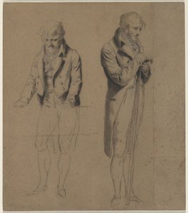 Deux figures debout (étude pour Une partie de billard) - Louis Leopold Boilly