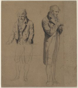 Deux figures debout, étude pour Une partie de billard - Louis Leopold Boilly