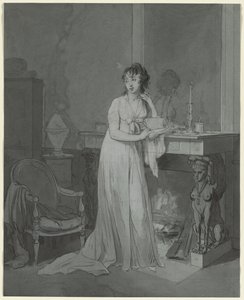 Femme devant une cheminée - Louis Leopold Boilly