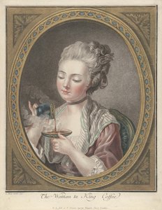 Femme prenant un café