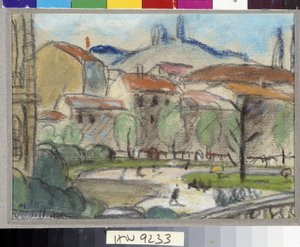 Le jardin public pastel par Louis Mathieu Verdilhan (1875-1928) Mention obligatoire : Collection fondation regards de Provence, Marseille