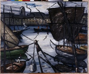 Le vieux port. Peinture de Louis Mathieu Verdilhan - Louis Mathieu Verdilhan