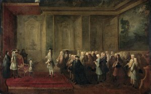 La réception de Cornelis Hop (1685-1762) en tant que légat des États généraux à la cour de Louis XV, 24 juillet 1719 - Louis Michel Dumesnil