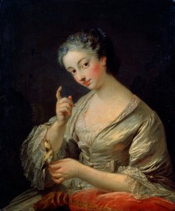 Dame avec un oiseau, 18e siècle