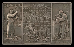 Cinquantième Anniversaire de la Compagnie Christofle, 1842-1892 [revers] - Louis Oscar Roty