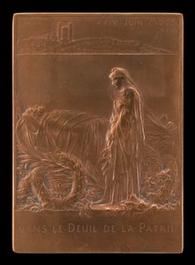 La France pleurant le Président de la République [verso], 1894