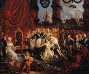 Louis XVIII (1755-1824) aidant la France à se relever, après 1814
