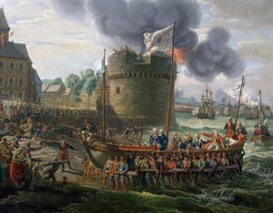 Louis XVI visitant le port de Cherbourg, 23 juin - Louis Philippe Crepin