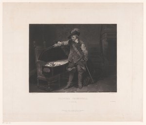Oliver Cromwell près du cercueil de Charles Ier, roi d