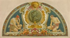Exploitation minière (étude pour la lunette, Old Senate Office Building)