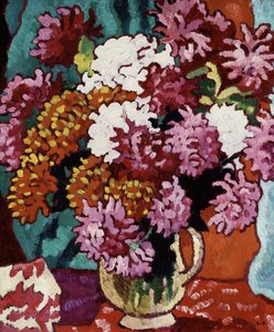 Vase de dahlias