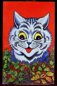Chat dans le houx - Louis Wain
