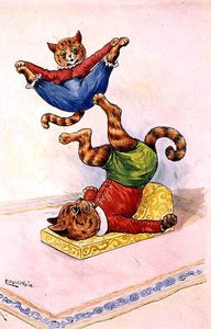 Les Acrobates - Louis Wain