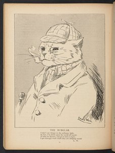 Le cambrioleur, de la p. 72, Louis Wain Annual