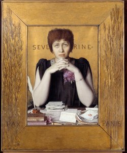 Portrait de Caroline Remy dite Séverine, journaliste française. Peinture par Louis Welden Hawkins