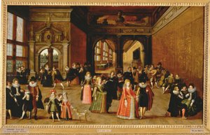 Bal sous le règne du roi Henri IV ... (peinture sur toile) - Louis de Caullery