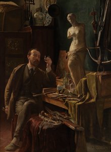 Artiste dans son atelier - Louis van Engelen