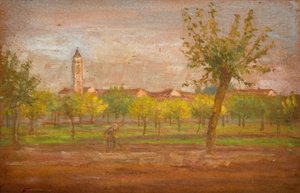 Le village de Cairate, Lombardie, 1877 - Louisa Starr