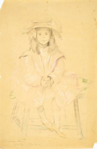 Sans titre (Jeune fille assise) - Louise Cox
