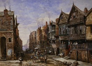 Chester : Watergate Street depuis le coin de Crook Street, avec Eastgate au-delà - Louise Ingram Rayner