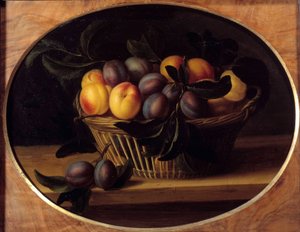 Nature morte avec pêches et prunes