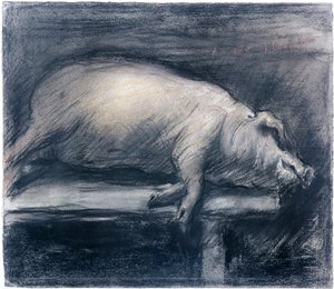 Le cochon égorgé