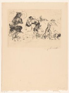 Satyres, une nymphe, un faune et un troupeau de cochons