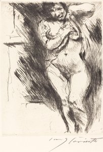 Akt mit hochgehobenem Hemd - Lovis Corinth
